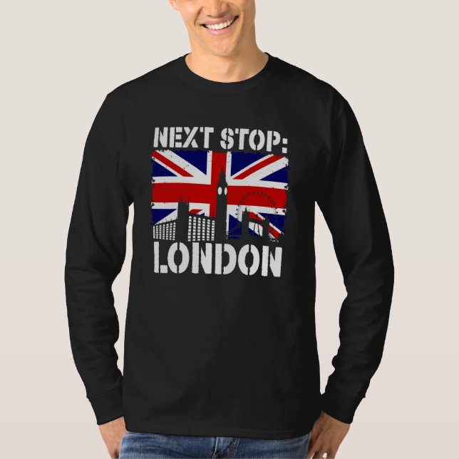 London Summer Vacation Trip Next Stop Vacay Vibes  T-Shirt (Vorderseite)