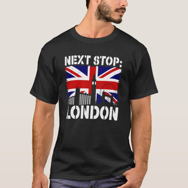 London Summer Vacation Trip Next Stop Vacay Vibes  T-Shirt (Vorderseite)