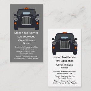 London Taxi Business Cards doppelseitig Visitenkarte