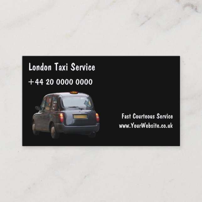 London-Taxi-Visitenkarten Visitenkarte (Vorderseite)