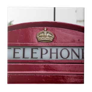 London Telefon Telefonhäuschen Rot Fliese