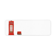 London Telefonkabine Roter Doppeldecker-Bus