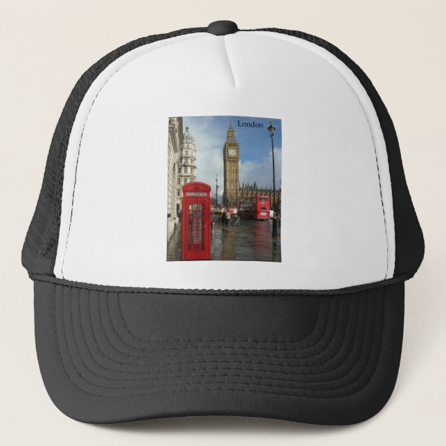 London-Telefonkasten u. Big Ben (St.K) Truckerkappe (Vorderseite)
