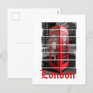 London Telefonzelle Vintage Souvenir Feiertagspostkarte