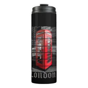 London Telefonzelle Vintage Souvenir Thermosbecher