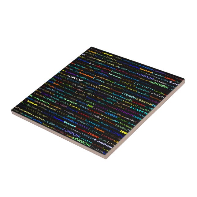 London Text Design I Tile Fliese (Seite)