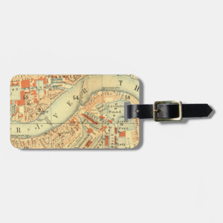 London Thames Vintage Karte Gepäckanhänger
