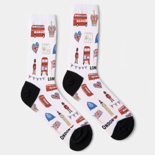 London Theme Crew Socks   Geschenk für Reisende Socken