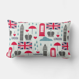 London Themed Lumbar Pillow Lendenkissen
