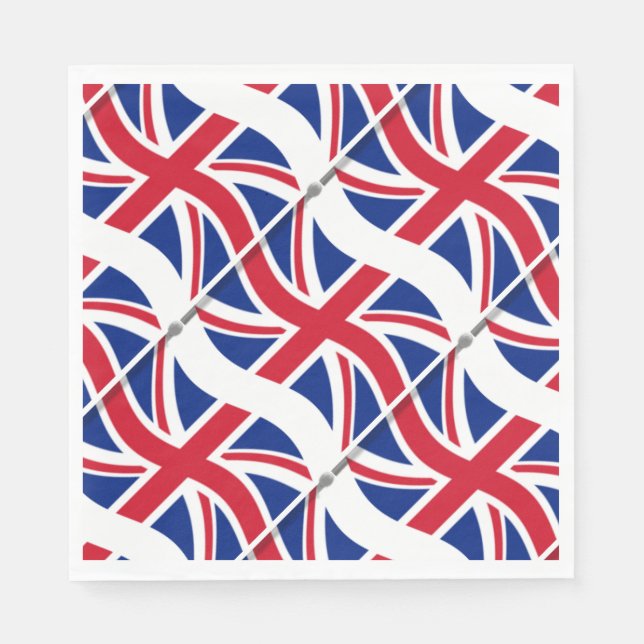 London Themed Party Union Jack Paper Napkins Serviette (Vorderseite)