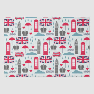 London Themed Tissue Paper Seidenpapier