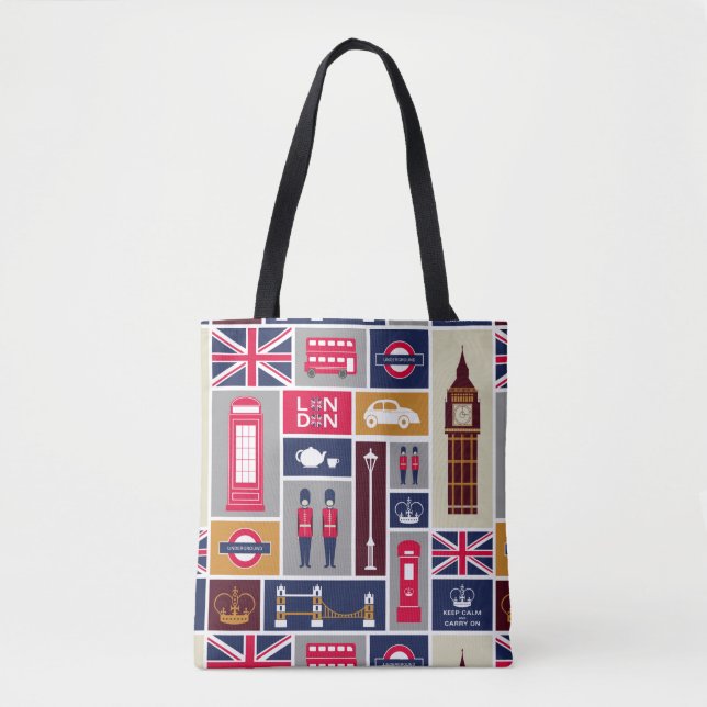 London Themed Tote Bag (Vorderseite)