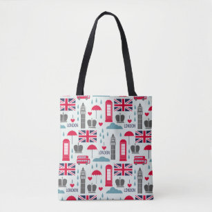 London Themed Tote Bag