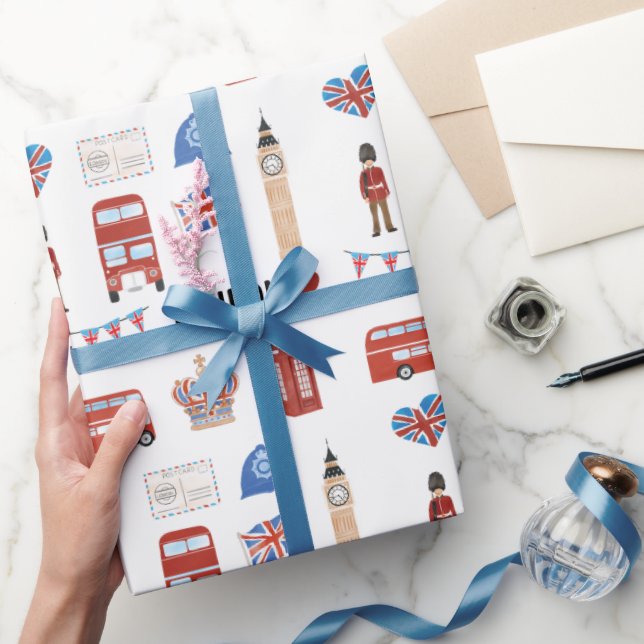 London Themed Wrapping Paper | London Themed Gift Geschenkpapier (Schenken)