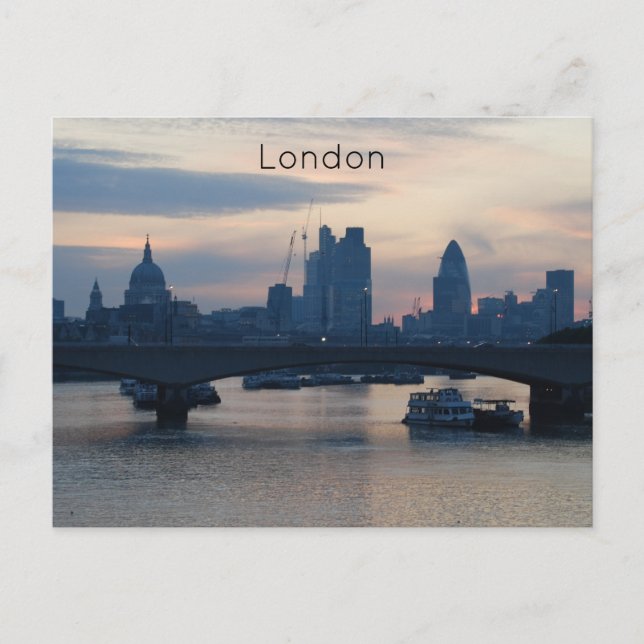 London - Themse Feiertagspostkarte (Vorderseite)
