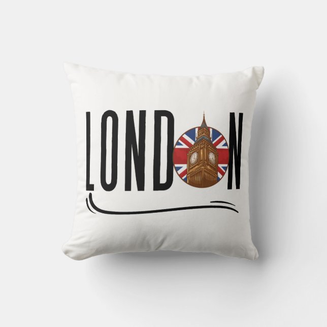 London Throw Pillow Kissen (Vorderseite)