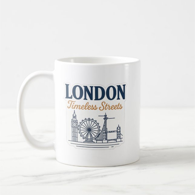 London Timeless Streets – Big Ben & Tower Bridge Kaffeetasse (Links)
