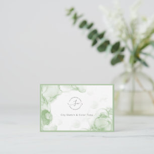 London Tine Watercolor Business Card Visitenkarte