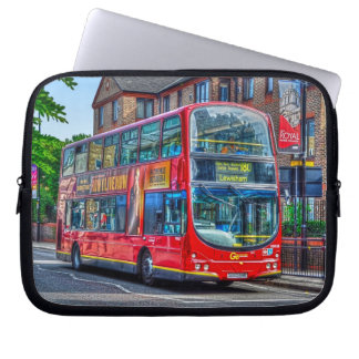 London to Lewisham Red Double decker Bus UK Laptopschutzhülle