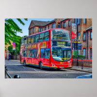London to Lewisham Red Double decker Bus UK