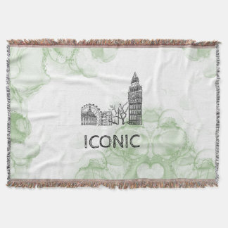 London Tone Watercolor Blanket Decke