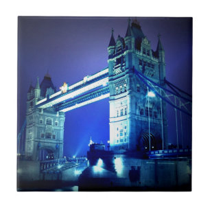 London Tower Bridge & Blue Night Fliese