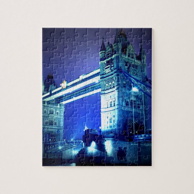 London Tower Bridge & Blue Night Puzzle (Vertikal)