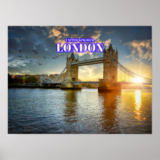 London Tower Bridge Daylight - Großbritannien Poster