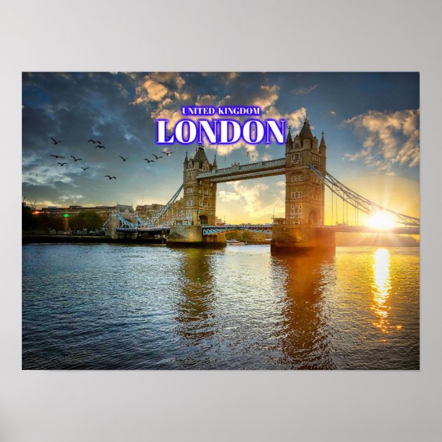 London Tower Bridge Daylight - Großbritannien Poster (Vorne)