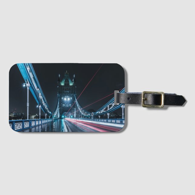 London Tower Bridge Gepäckanhänger (Vorderseite (Horizontal))