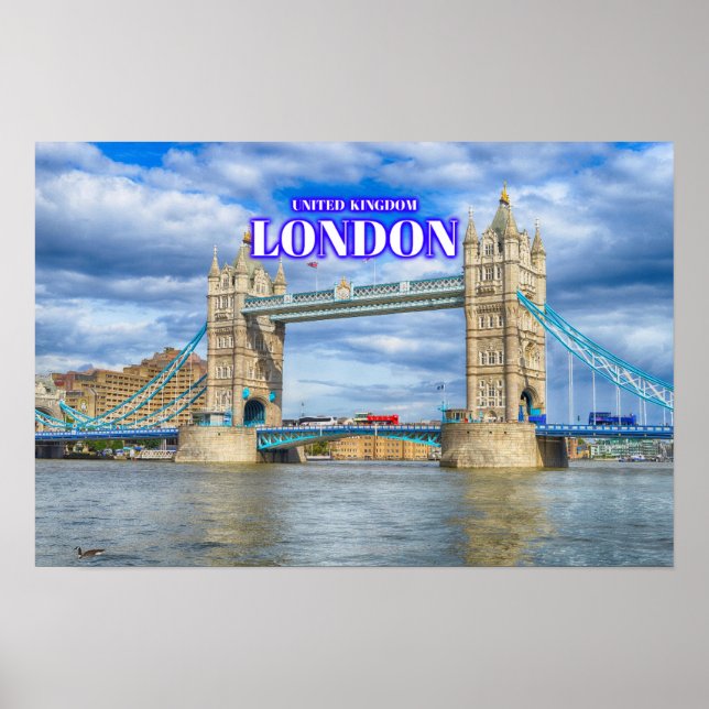 London Tower Bridge - Großbritannien Poster (Vorne)