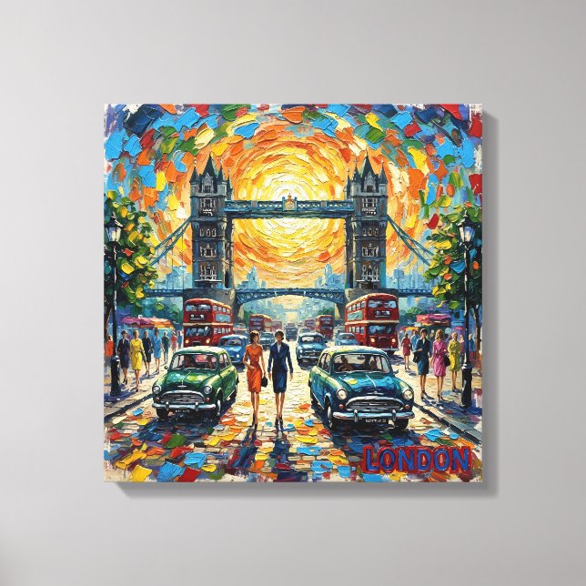 London Tower Bridge Iconic Scene Stretched Canvas Leinwanddruck (Vorderseite)