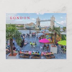 London Tower Bridge im Sommer Postkarte