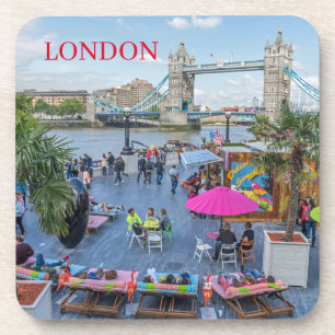 London Tower Bridge im Sommer Untersetzer
