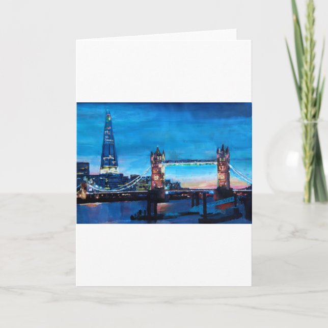 London Tower Bridge mit The Shard Karte (Vorderseite)
