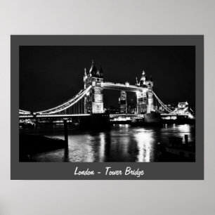 London - Tower Bridge, Nacht Nr. 2 (Poster) Poster