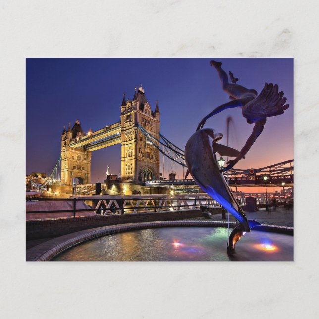 London Tower Bridge Postkarte (Vorderseite)