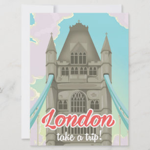 London Tower Bridge Travel Poster