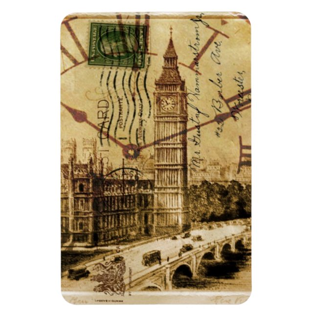 London Tower Bridge Uhrturm Big ben Magnet (Vertikal)