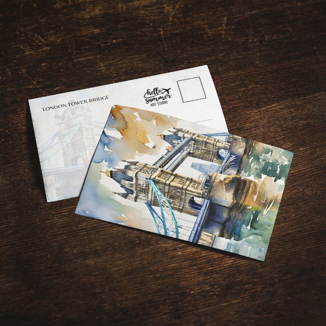 London Tower Bridge Watercolor Einladung (Von Creator hochgeladen)