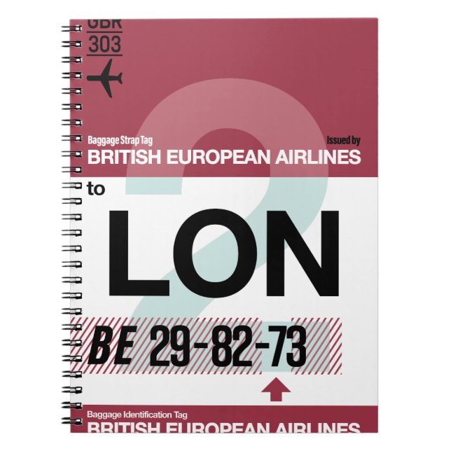 London - Travel Journal Notizblock (Vorderseite)