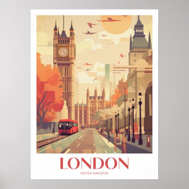 London Travel Print Wall Art Poster (Vorne)