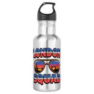 London-Truppe passend für  Freunde, Familie, Mädch Edelstahlflasche