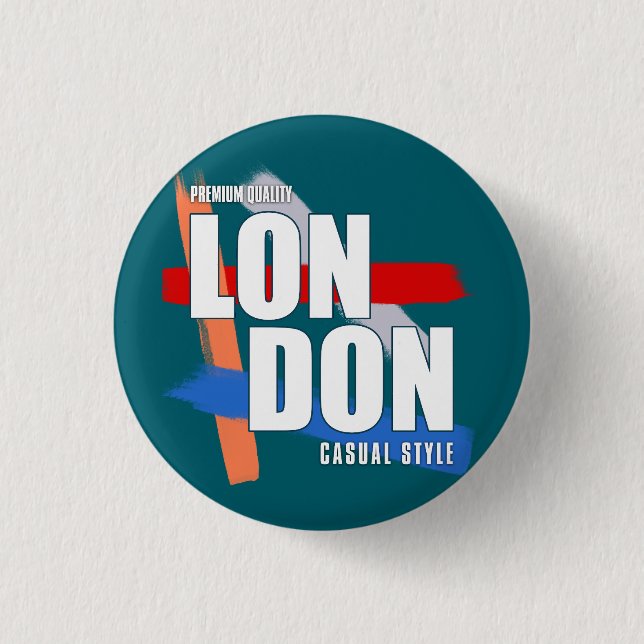 London-Typografie Button (Vorderseite)