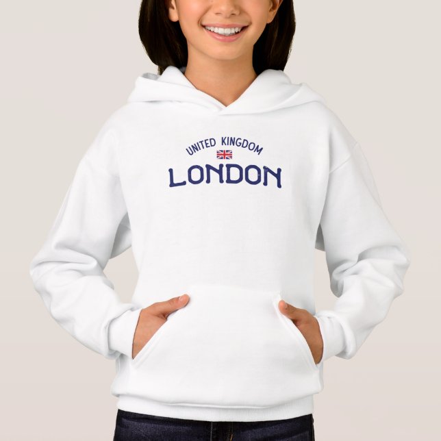 London UK Girls' Hoodie (Vorderseite)
