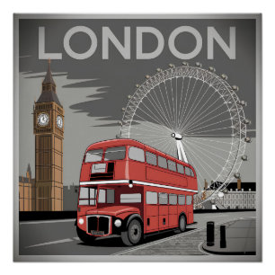 London UK im Vintage-Stil Poster