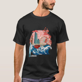 London Uk Japanische Große Welle Kanagawa T-Shirt
