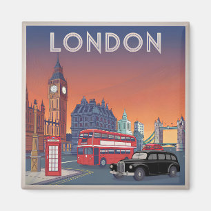 London UK Retro Magnet