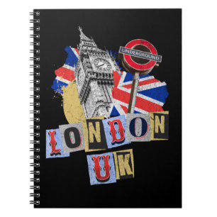 London UK Retrodesign Notizblock