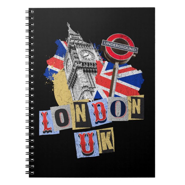 London UK Retrodesign Notizblock (Vorderseite)